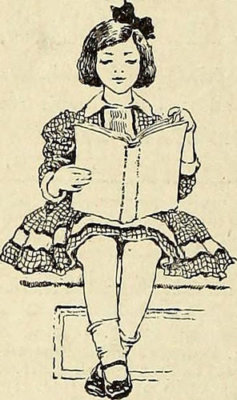 a girl reading a book