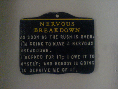 symptoms of a nervous breakdown