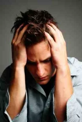 Distressed man needing depression counselling